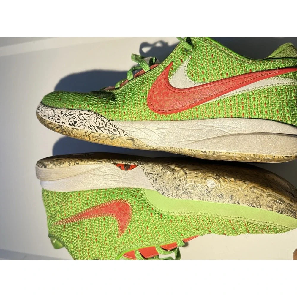 Nike LeBron 20 Christmas Men 14 Green Apple FJ4955-300 Low Top Basketball Shoes